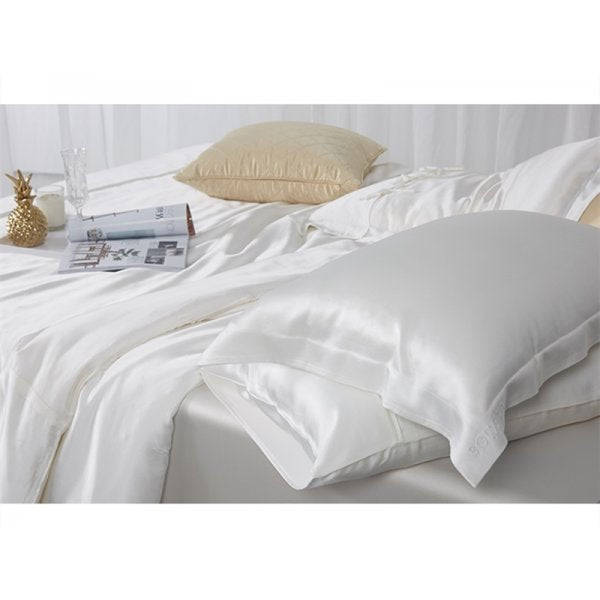 Ivory 30 Momme 4PCs Silk Sheet Set